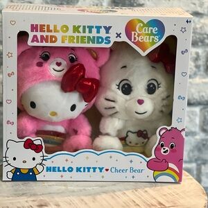 Hello Kitty and Friends x Care Bears Cheer Bear Plush Set - Pink and White